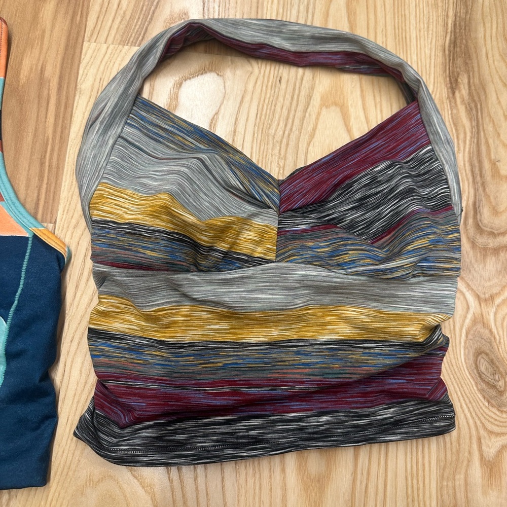 Prana Multicolor Striped Crop Top